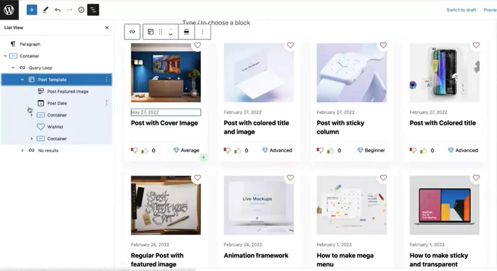 Greenshift query loop addon